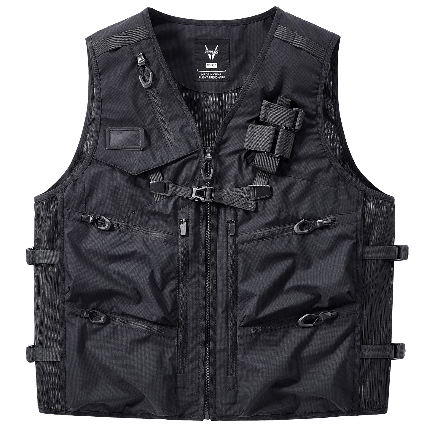 VIP潮牌机能多口袋工装马甲男宽松户外钓鱼摄影马夹战术背心外套