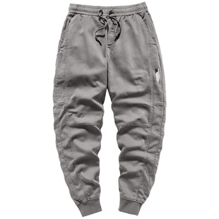 简约休闲裤 VIP灰色卫裤 宽松哈伦裤 针织运动束脚裤 潮牌 男2025新款