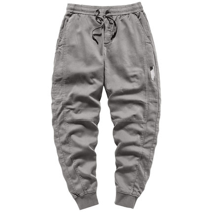 VIP灰色卫裤男2025新款针织运动束脚裤宽松哈伦裤简约休闲裤潮牌