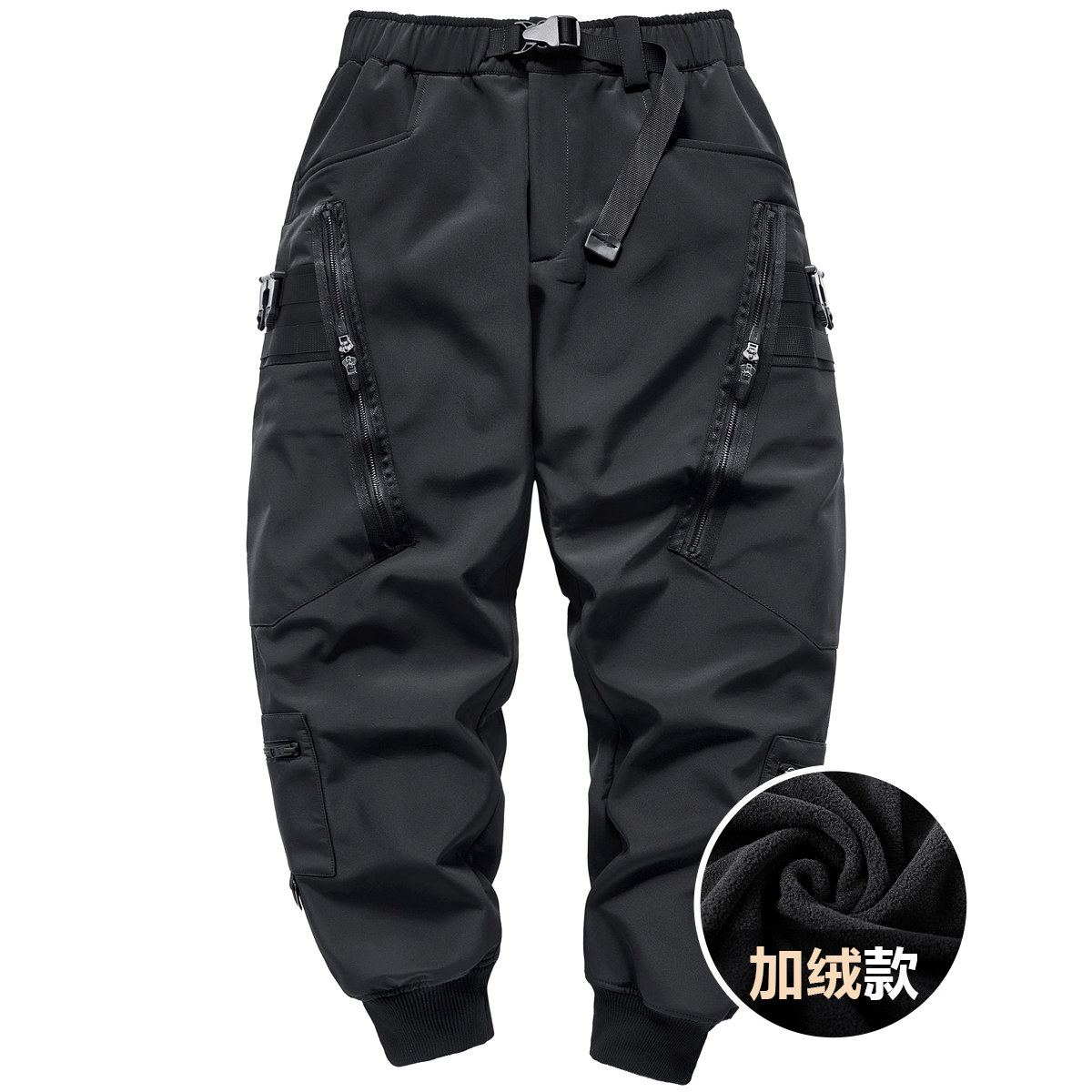 VIP秋冬季工装裤男加绒加厚机能多口袋伞兵裤休闲运动束脚裤潮牌,男装,休闲裤,淘宝优惠券,粉丝福利购,淘宝优惠卷