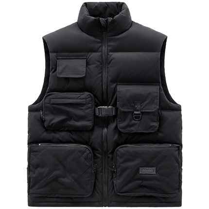 VIP冬季棉马甲男机能多口袋无袖坎肩工装背心保暖棉衣服马夹外套