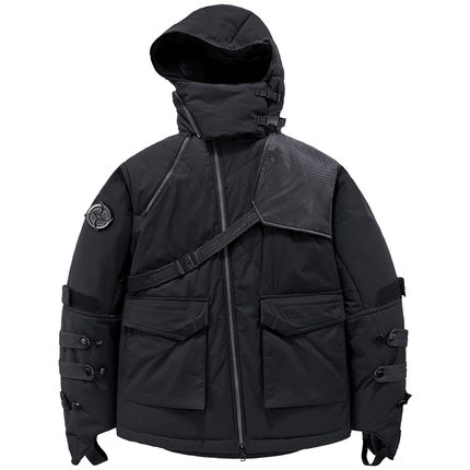 VIP连帽棉衣男冬季加厚机能风忍者工装外套拼接棉服设计感棉袄潮