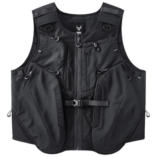 VIP潮牌解构机能工装 马甲男户外多功能口袋马夹外套骑行运动背心