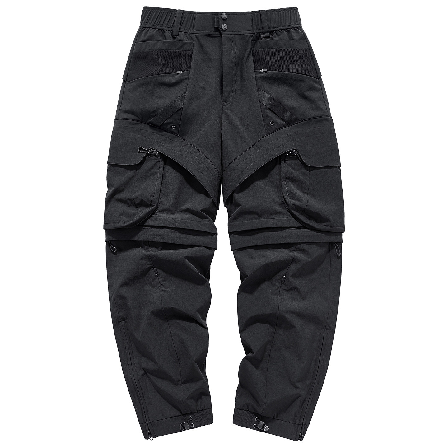 thumbnail for VIP function splicing cargo pants men's multi-pocket loose wide-leg pants detachable outdoor sports quick-drying slacks