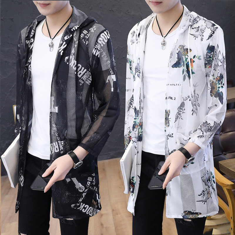 Mid length version Sunscreen summer Windbreaker Cape Trend coat Teenagers Self cultivation handsome Sunscreen have more cash than can be accounted forin the Men's clothing, Windbreaker  category - from Buy2taobao.com to provide professional Taobao agent buy service