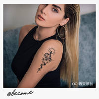 The new Chinese-style high-end floral arm, leg, chest and waist tattoo stickers are waterproof and long-lasting for women thumbnail 3