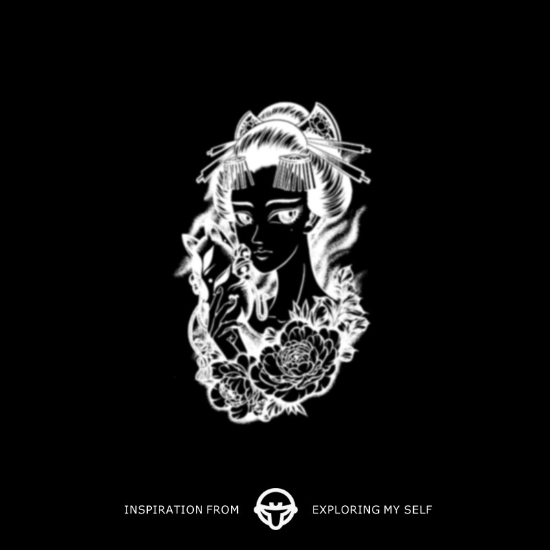 再变 艺妓半永久文身防水持久草本纹身贴日本ins风不反光女花臂23