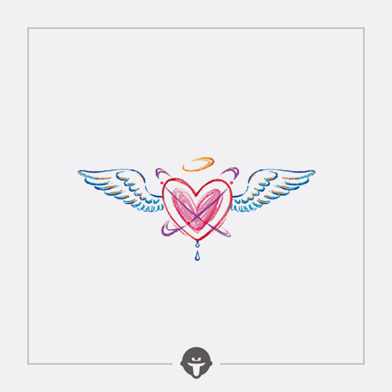 再变纹身贴梦天使INS翅膀防水女