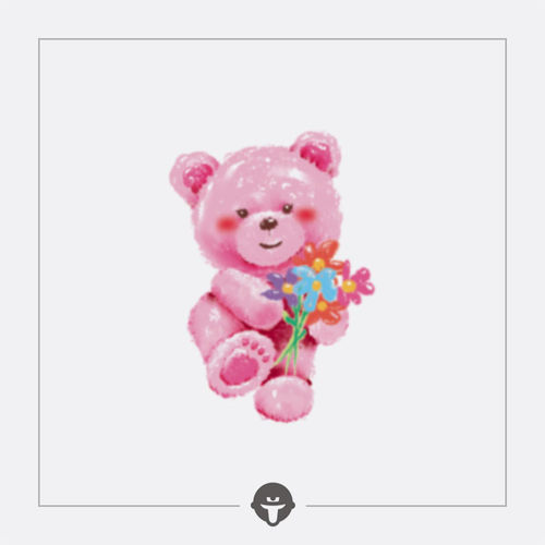 再变蜡笔熊个性彩色纹身贴少女感