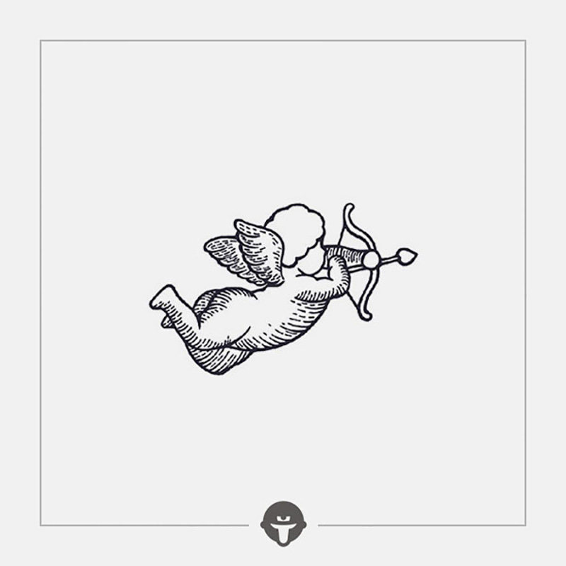 再变 丘比特天使原创纹身贴防水女持久黑白小清新可爱手腕手背