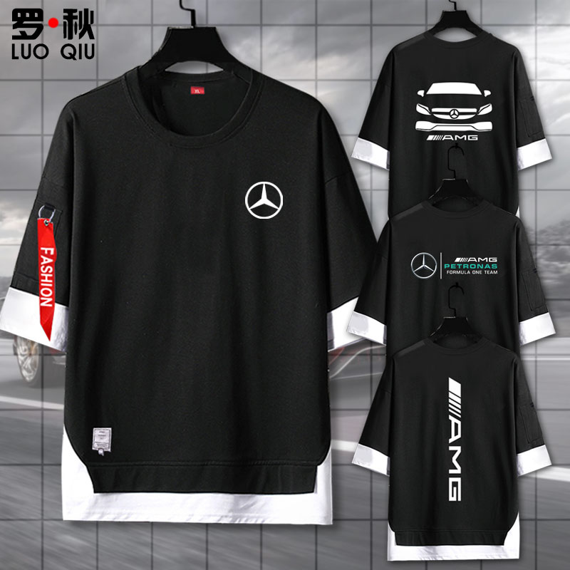 amg梅赛德斯奔F1驰车短袖t恤衫