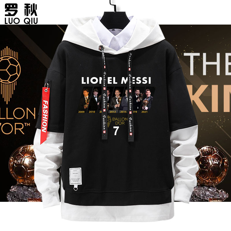 梅西Messi七夺金球奖连帽卫衣