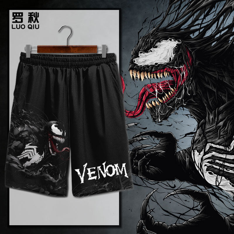 毒液3最后一舞Venom电影周边速干短裤子男士五分裤中裤运动休闲裤