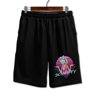 瑞克与莫蒂rick莫迪和morty速干5五分裤男女黑色短裤夏薄款休闲裤