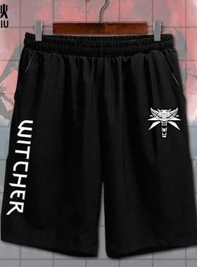 巫师3狂猎The Witcher杰洛特武士游戏周边短裤五分裤男速干沙滩裤