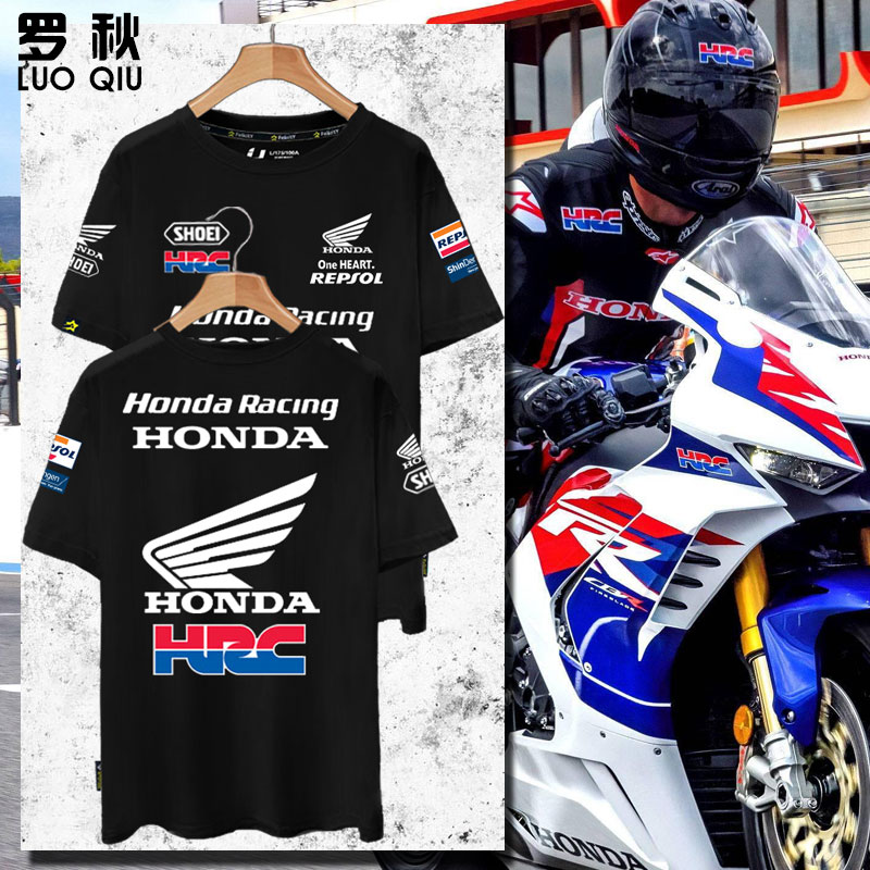 本田cbr1000rr摩托车机车车迷赛车服骑行服短袖t恤衫男女纯棉半袖