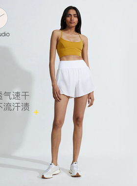 Fit2studio｜Varley夏季假两件防走光专业跑步训练网球四分裤