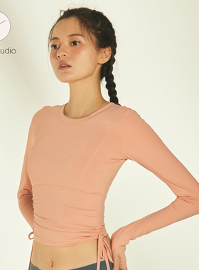 Fit2Studio|女士春夏季透气抽绳速干运动瑜伽长袖弹性健身衣3色