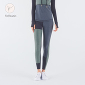 Alala美国纽约小众品牌 Fit2Studio 拼色跑步训练女九分运动裤