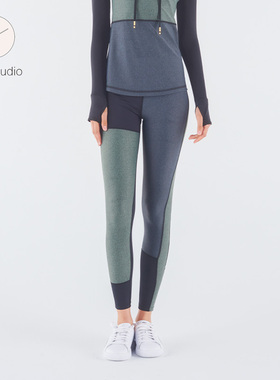 【Fit2Studio】Alala美国纽约小众品牌 拼色跑步训练女九分运动裤