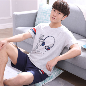 夏季男款纯棉薄款睡衣