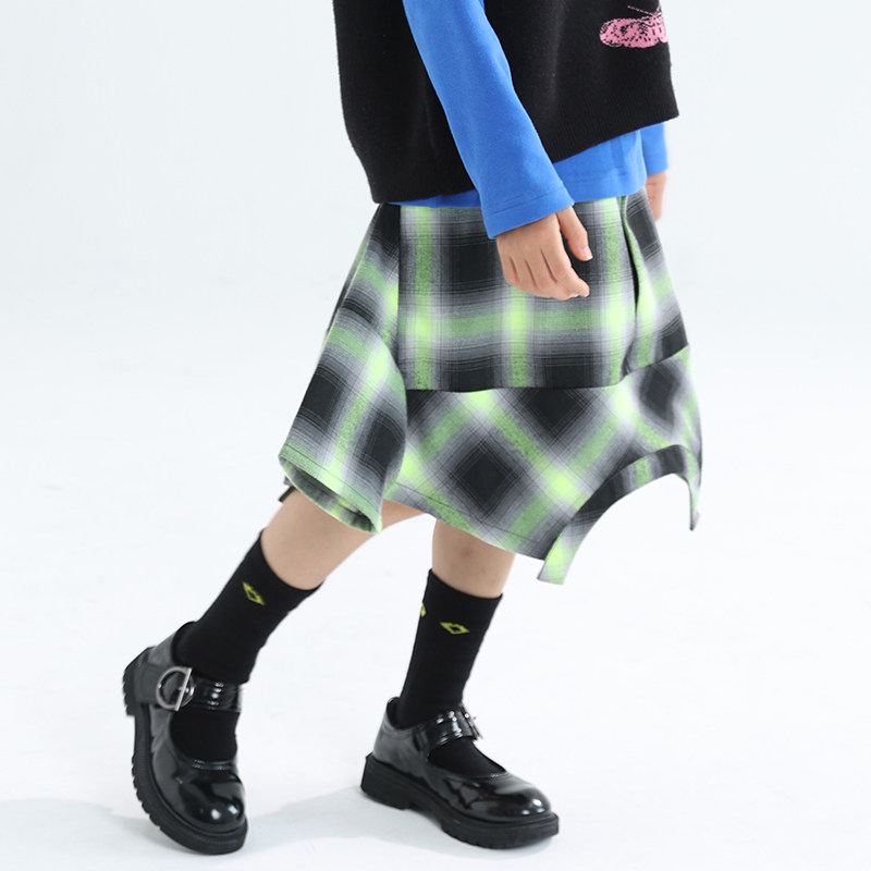 boxboxbox童装春秋装女童赛博朋克两穿半身裙儿童百搭半裙洋气潮