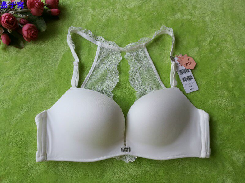 瑕疵品撤柜兰卓丽30810643 美背文胸无钢圈光面聚拢内衣 不掉肩带