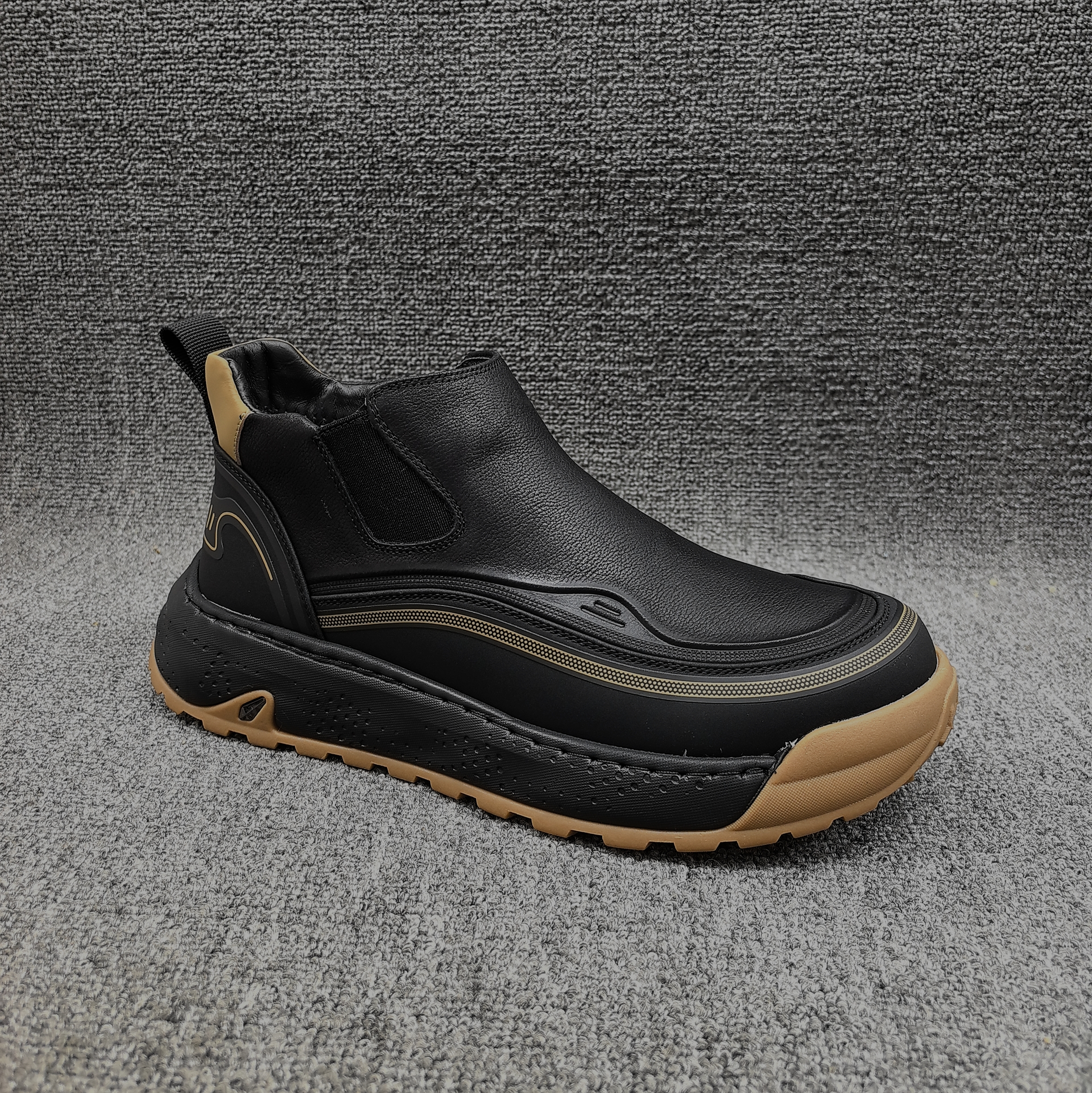 头层牛皮厚底冬季加厚棉鞋男鞋