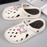 Тапочки в стиле Crocs, униформа врача, крем для рук, нескользящие мюли, пляжная пляжная обувь, коллекция 2022 года, закрытый носок, мягкая подошва
