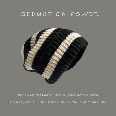 韩系百搭大头围显脸针织毛线帽女