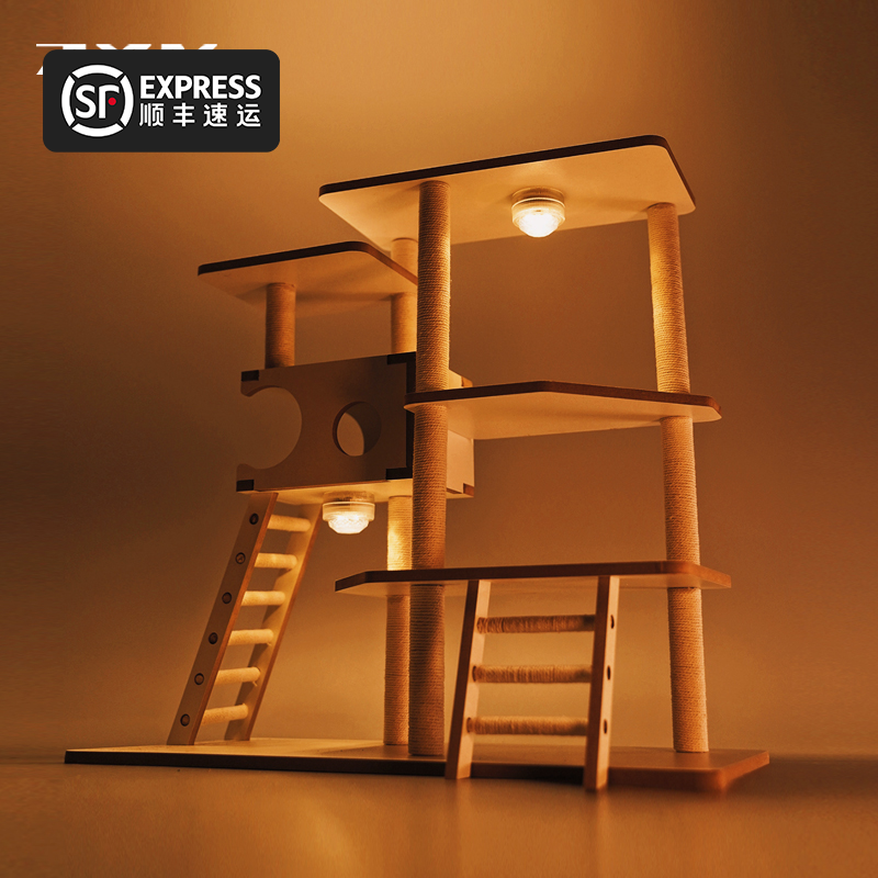 GUMO现货1/6猫爬架JXK正版猫咪手办娃圈潮玩具盲盒场景道具娃屋