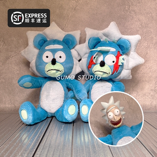 GUMO现货泰迪熊瑞克和莫蒂Teddy Rick and Morty正版盲盒可动公仔