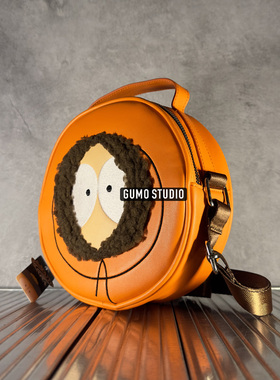 GUMO预售肯尼SP橘黄色正版圆形手提皮革毛绒单肩斜挎包Kenny