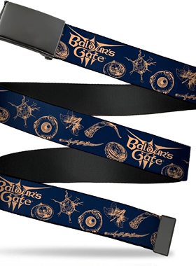 GUMO蓝棕剑湾潮涌纹 博德之门3游戏官方腰带 可裁剪 WB-BK-WDD021