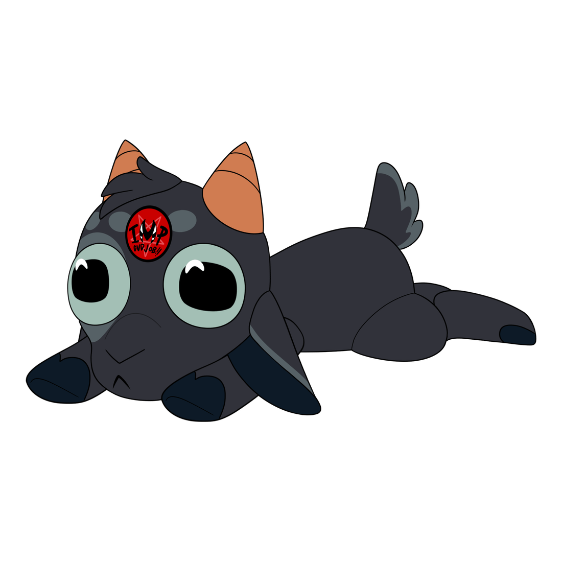 GUMO极恶老大正版加大毛绒玩偶 RR Helluva Boss Goat Imp 41cm