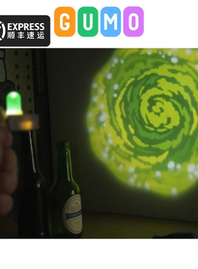 Rick and Morty瑞克和莫蒂周边Portal Gun投影传送门枪钥匙扣现货