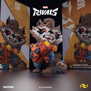 火箭浣熊 GUMO 漫威争锋游戏官方周边 彩盒手办 Marvel Rivals RR