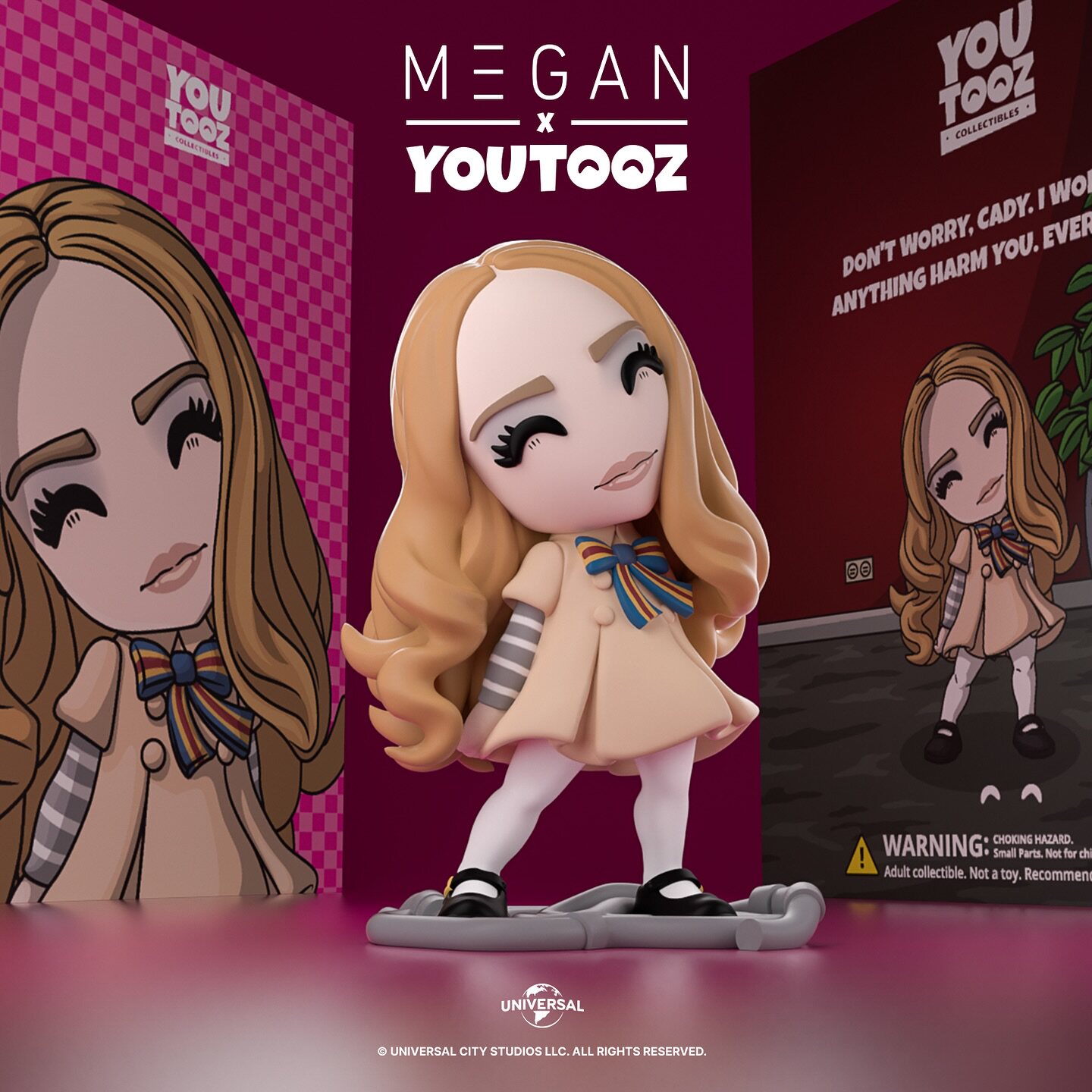 现货M3GAN 科幻恐怖电影 梅根 潮玩手办 模型摆件 Youtooz 正版图片