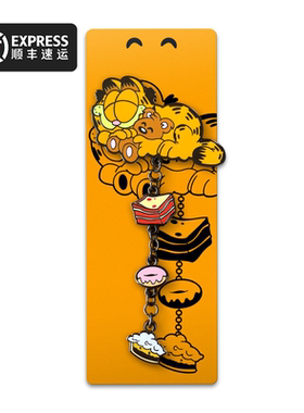GUMO现货加菲猫漫画动漫正版徽章胸针 Garfield 8cm RR 泰迪链条