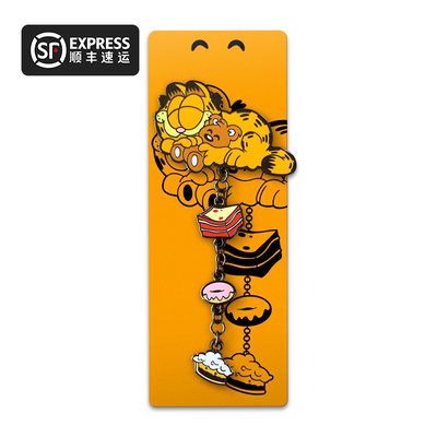 GUMO现货加菲猫漫画动漫正版徽章胸针 Garfield 8cm RR 泰迪链条