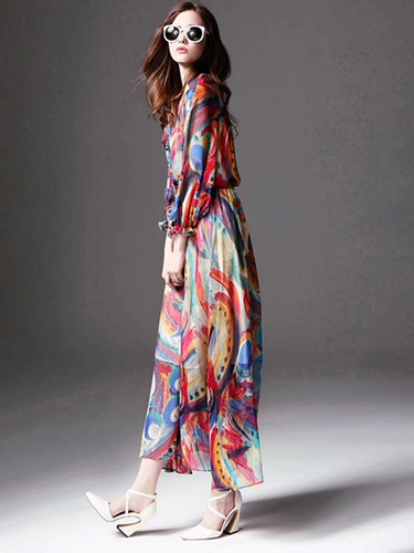 [Ограниченная покупка одной штуки по пробной цене] Naixin позволяет вам носить красивое платье 1114 Yi, длинную юбку с принтом, высококачественный снег