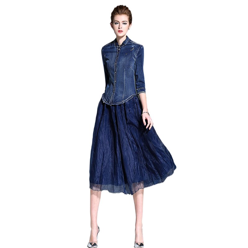 奈昕让您穿着好看个性化私人订制 115304 new suit潮款纯色牛仔外