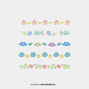 smokebomblab可爱女孩花卉北欧清新樱桃植物手链森系童趣纹身贴纸