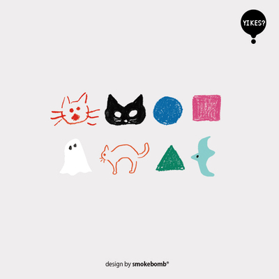 smokebomblab kids创意防水纹身贴纸 儿童小清新几何动物猫精灵