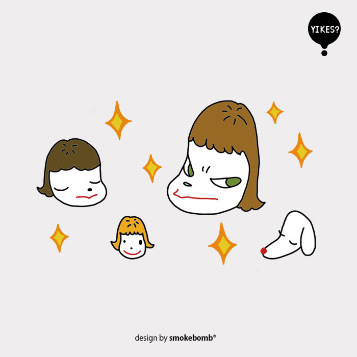 smokebomblab kids创意防水纹身贴纸yoshitom nara奈良美智小清新