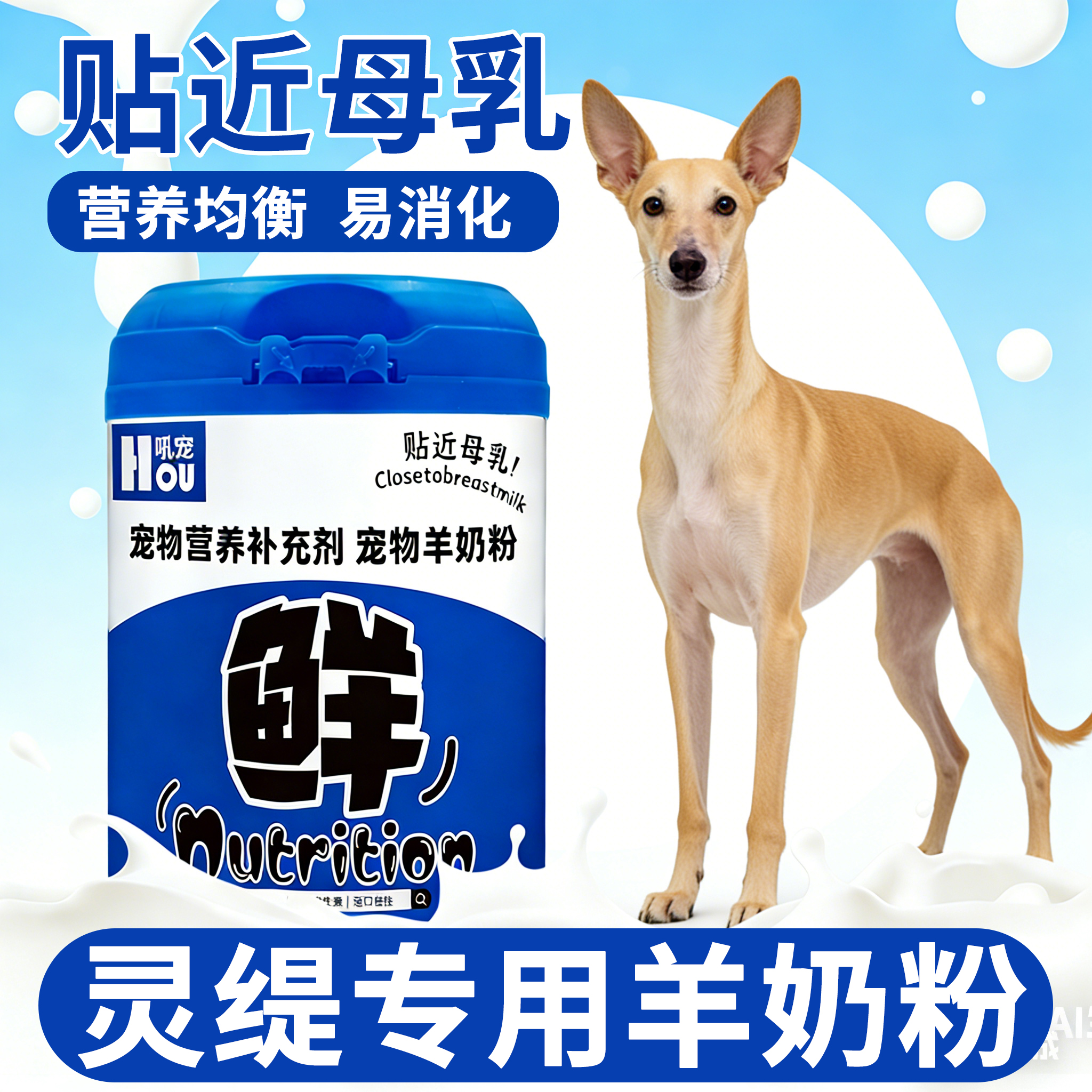 灵缇专用狗狗羊奶粉刚出生的幼犬小狗喝的奶粉营养补充剂成年成犬