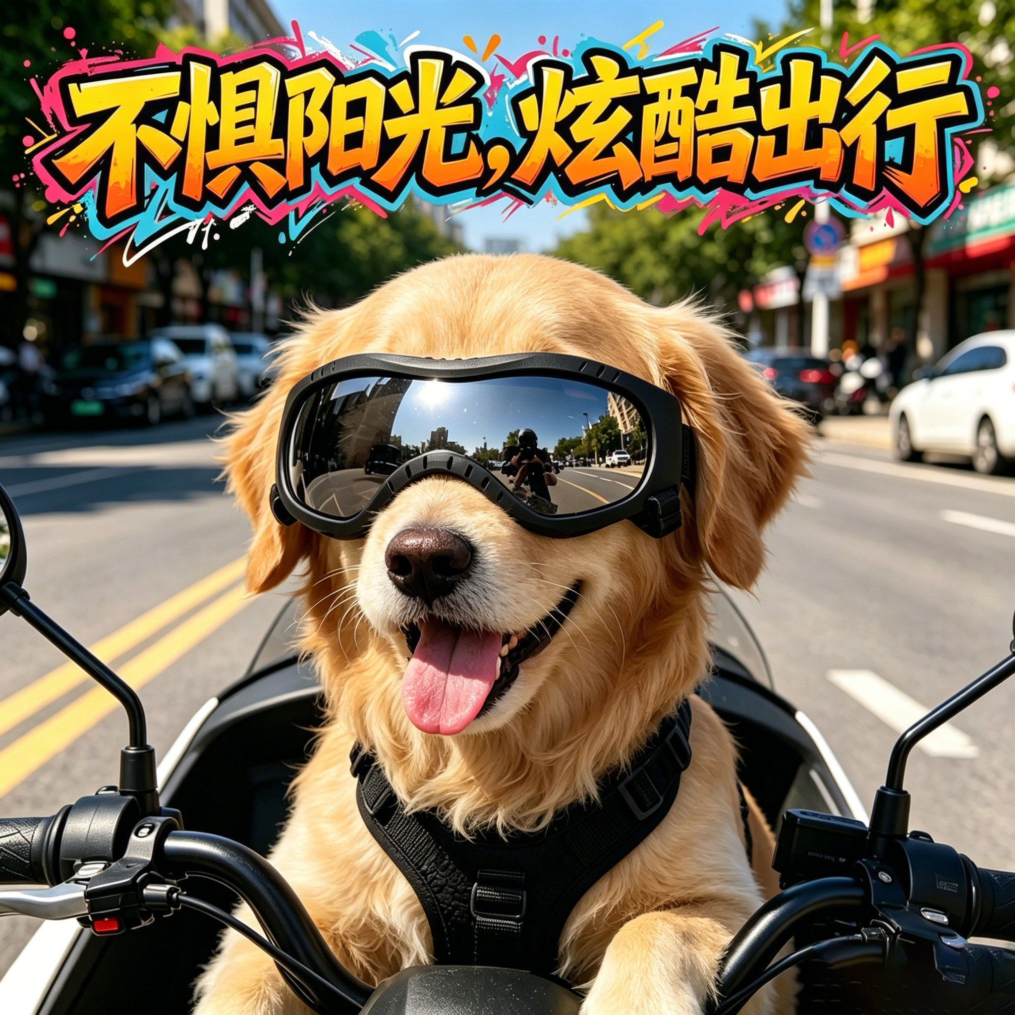 金毛专用狗狗眼镜宠物墨镜小狗护目镜狗防风镜配饰大型犬太阳镜狗