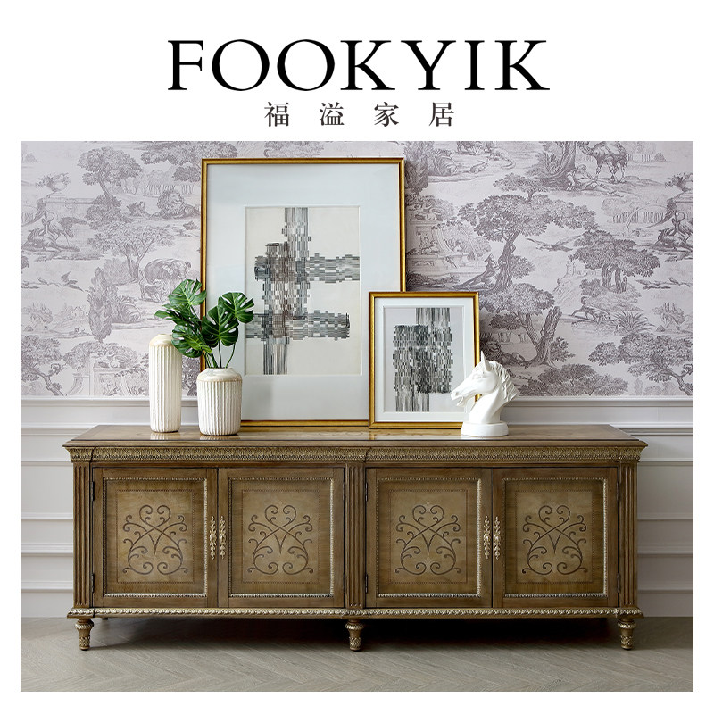 福溢家居 FOOKYIK意式利欧式电视柜电视台柜小户型卧室高柜储物柜