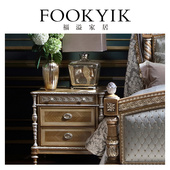 福溢家居 温莎堡床头柜卧室床边小桌子置物柜浅色柜子 FOOKYIK英式