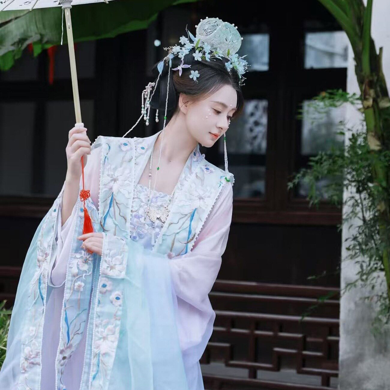 原创宋制汉服女成人大袖衫中国风古装齐腰襦裙绝美汉服日常春季款